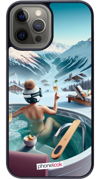 Coque iPhone 12 Pro Max - Montagne Glamour Jacuzzi