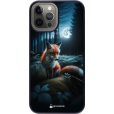 Coque iPhone 12 Pro Max - Renard lune forêt