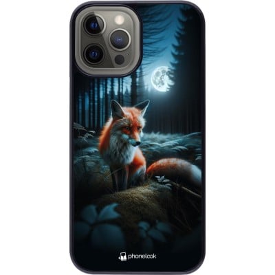 Coque iPhone 12 Pro Max - Renard lune forêt