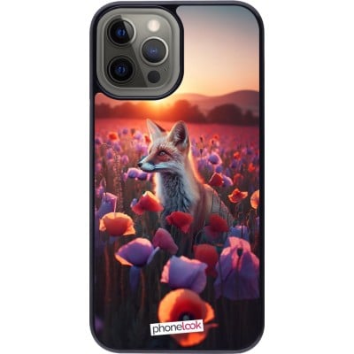 Coque iPhone 12 Pro Max - Renard pourpre au crépuscule