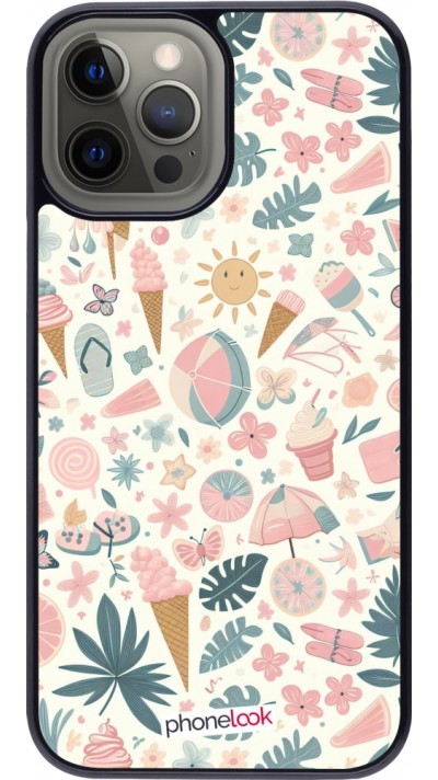 Coque iPhone 12 Pro Max - Summer Pink Pattern