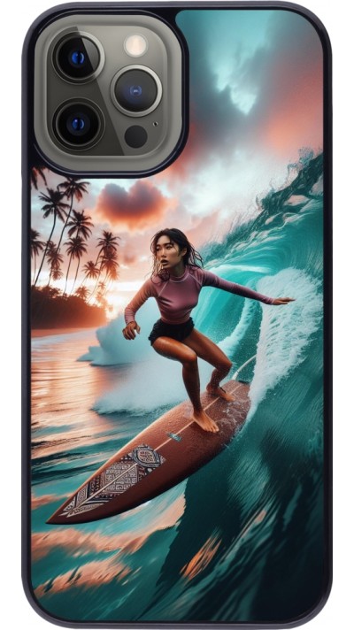 Coque iPhone 12 Pro Max - Surfeuse Balinaise