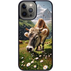 Coque iPhone 12 Pro Max - Vache montagne Valais