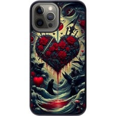 Coque iPhone 12 Pro Max - Dark Love Coeur Sang