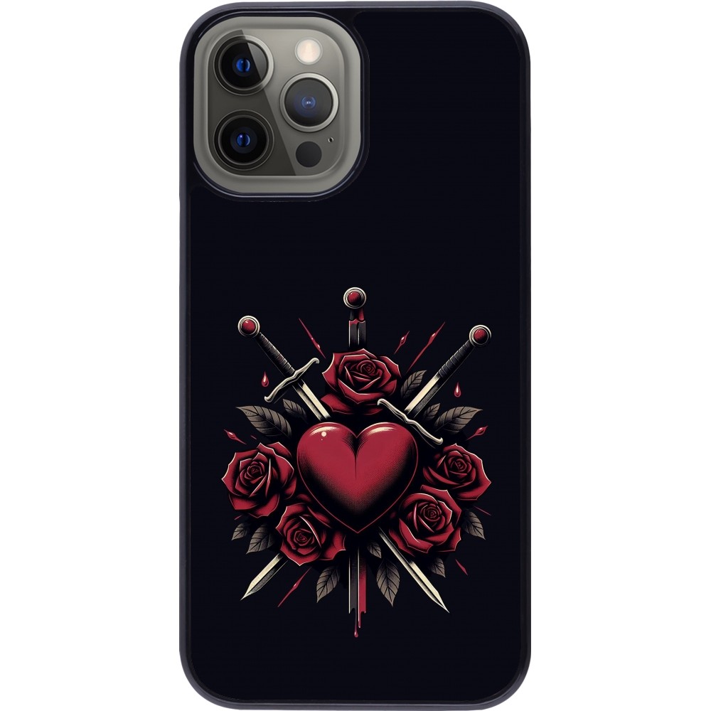 Coque iPhone 12 Pro Max - Valentine 2024 gothic love