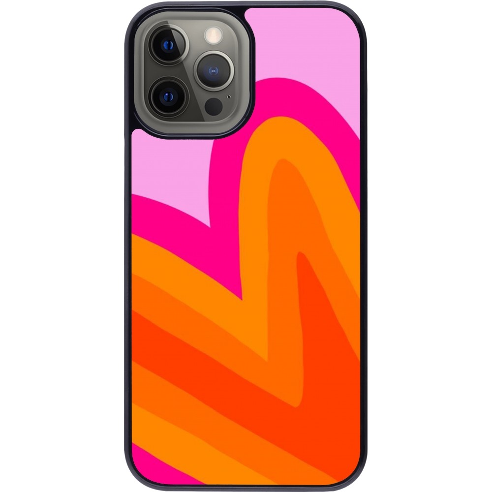 Coque iPhone 12 Pro Max - Valentine 2024 heart gradient