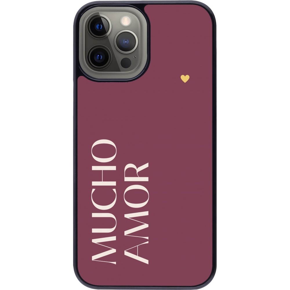 Coque iPhone 12 Pro Max - Valentine 2024 mucho amor rosado