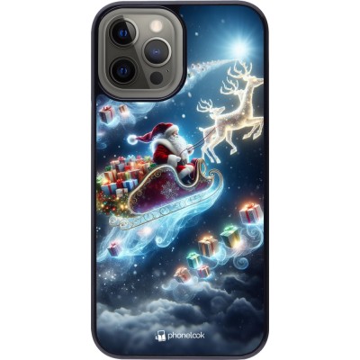 Coque iPhone 12 Pro Max - Noël 2023 Père Noël enchanté