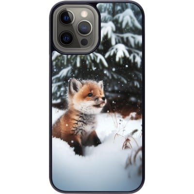 Coque iPhone 12 Pro Max - Noël 2023 Renardeau sapin