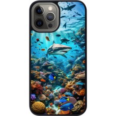 Coque iPhone 12 Pro Max - Silicone rigide noir Bora Bora Mer et Merveilles