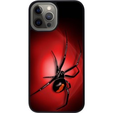 Coque iPhone 12 Pro Max - Silicone rigide noir Halloween 2023 spider black widow