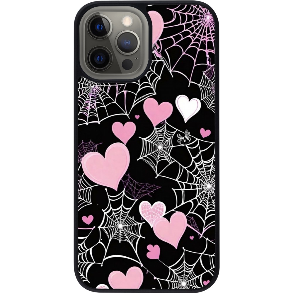 iPhone 12 Pro Max Case Hülle - Silikon schwarz Halloween 2024 girly