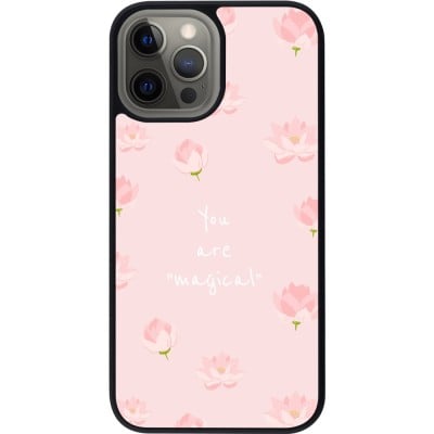 Coque iPhone 12 Pro Max - Silicone rigide noir Mom 2023 your are magical