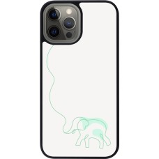 Coque iPhone 12 Pro Max - Silicone rigide noir Spring 23 baby elephant