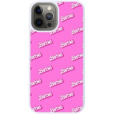 Coque iPhone 12 Pro Max - Silicone rigide blanc Barbie Pattern