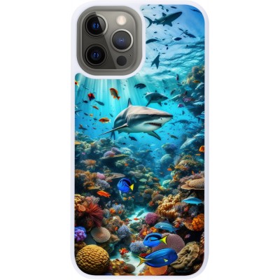 Coque iPhone 12 Pro Max - Silicone rigide blanc Bora Bora Mer et Merveilles