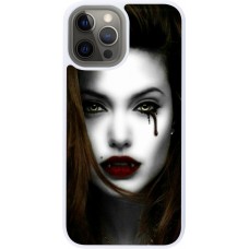 Coque iPhone 12 Pro Max - Silicone rigide blanc Halloween 2023 gothic vampire