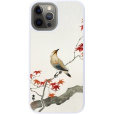 Coque iPhone 12 Pro Max - Silicone rigide blanc Japanese Bird