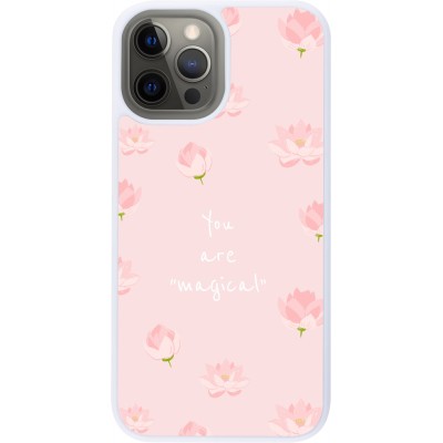 Coque iPhone 12 Pro Max - Silicone rigide blanc Mom 2023 your are magical