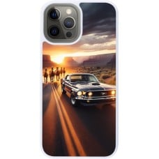 Coque iPhone 12 Pro Max - Silicone rigide blanc Mustang 69 Grand Canyon