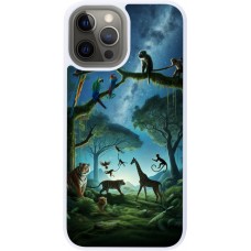 Coque iPhone 12 Pro Max - Silicone rigide blanc Paradis des animaux exotiques