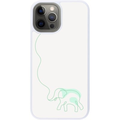 Coque iPhone 12 Pro Max - Silicone rigide blanc Spring 23 baby elephant