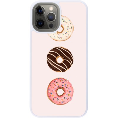 Coque iPhone 12 Pro Max - Silicone rigide blanc Spring 23 donuts