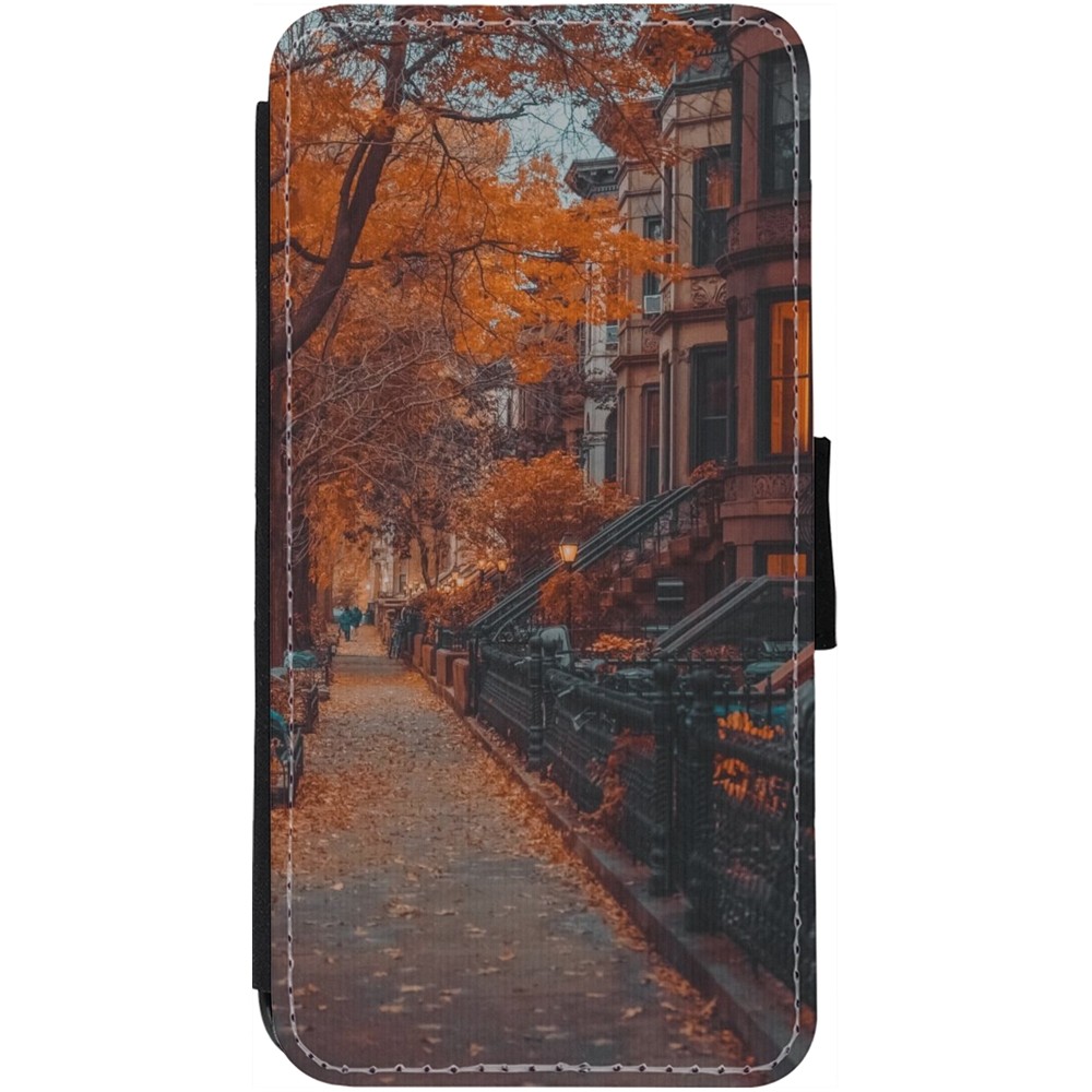 Coque iPhone 12 Pro Max - Wallet noir Autumn 2024 city