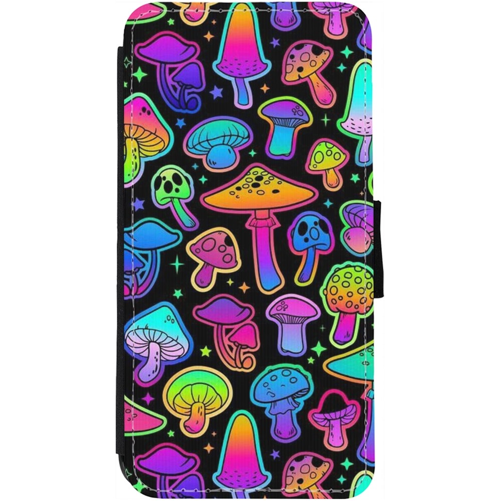 Coque iPhone 12 Pro Max - Wallet noir Autumn 2024 magic mushrooms