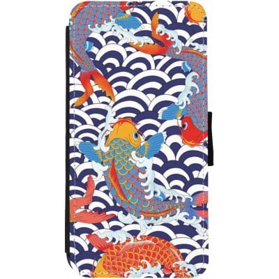 Coque iPhone 12 Pro Max - Wallet noir Easter 2023 japanese fish