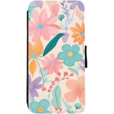 Coque iPhone 12 Pro Max - Wallet noir Easter 2024 spring flowers