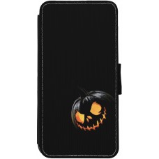 Coque iPhone 12 Pro Max - Wallet noir Halloween 2023 discreet pumpkin