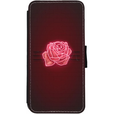 Coque iPhone 12 Pro Max - Wallet noir Spring 23 neon rose