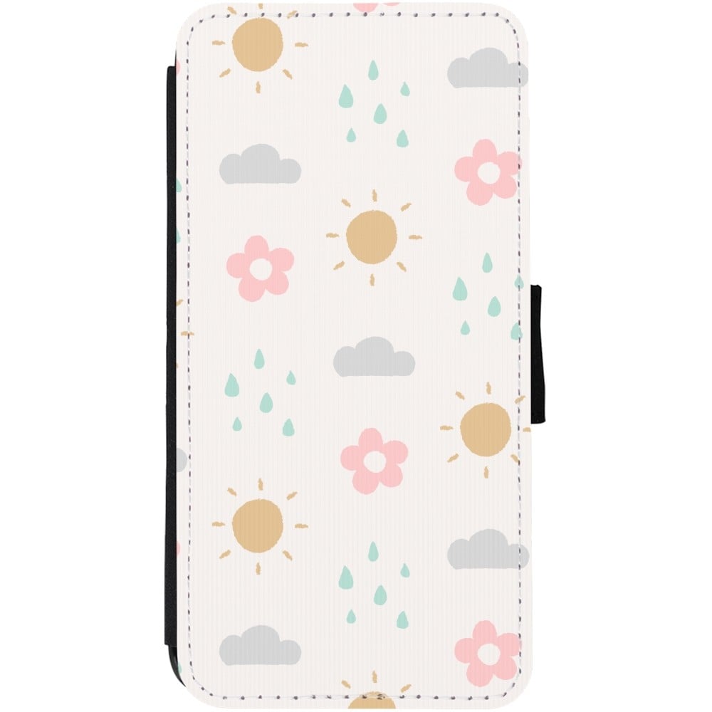 Coque iPhone 12 Pro Max - Wallet noir Spring 23 weather