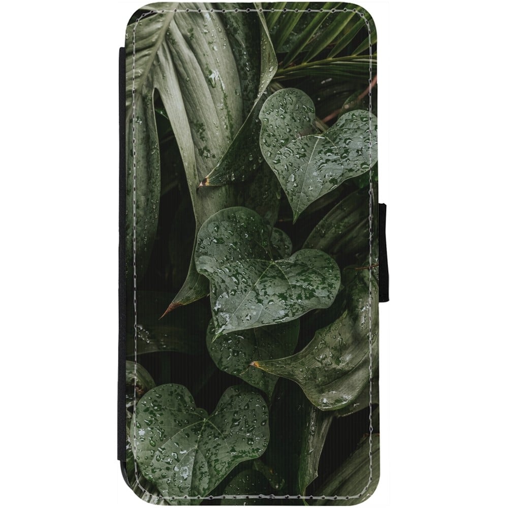 Coque iPhone 12 Pro Max - Wallet noir Spring 23 fresh plants