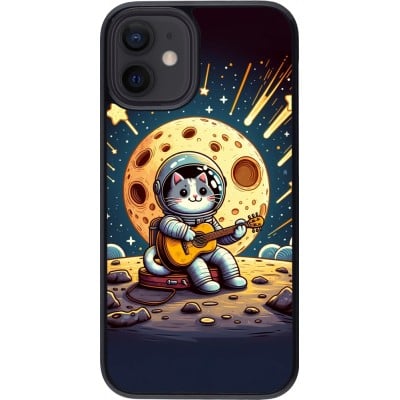 Coque iPhone 12 mini - AstroCat RockLune