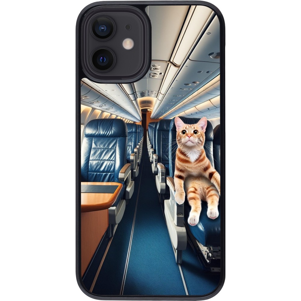 Coque iPhone 12 mini - Chat dans un avion - Acheter sur PhoneLook