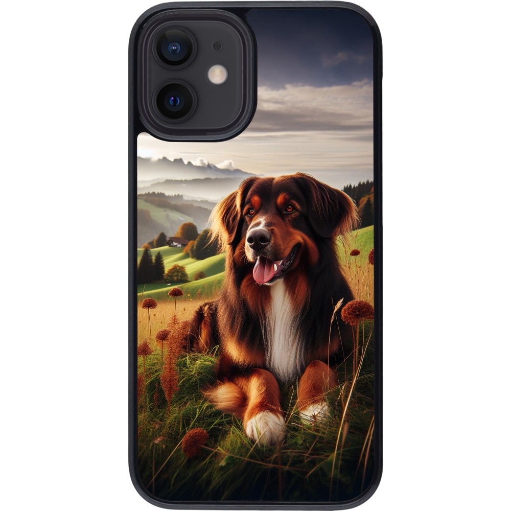 Coque iPhone 12 mini - Chien Campagne Suisse