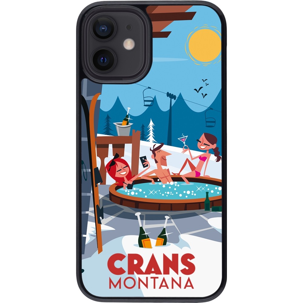 iPhone 12 mini Case Hülle - Crans-Montana Mountain Jacuzzi