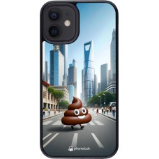 Coque iPhone 12 mini - Emoji Caca walk