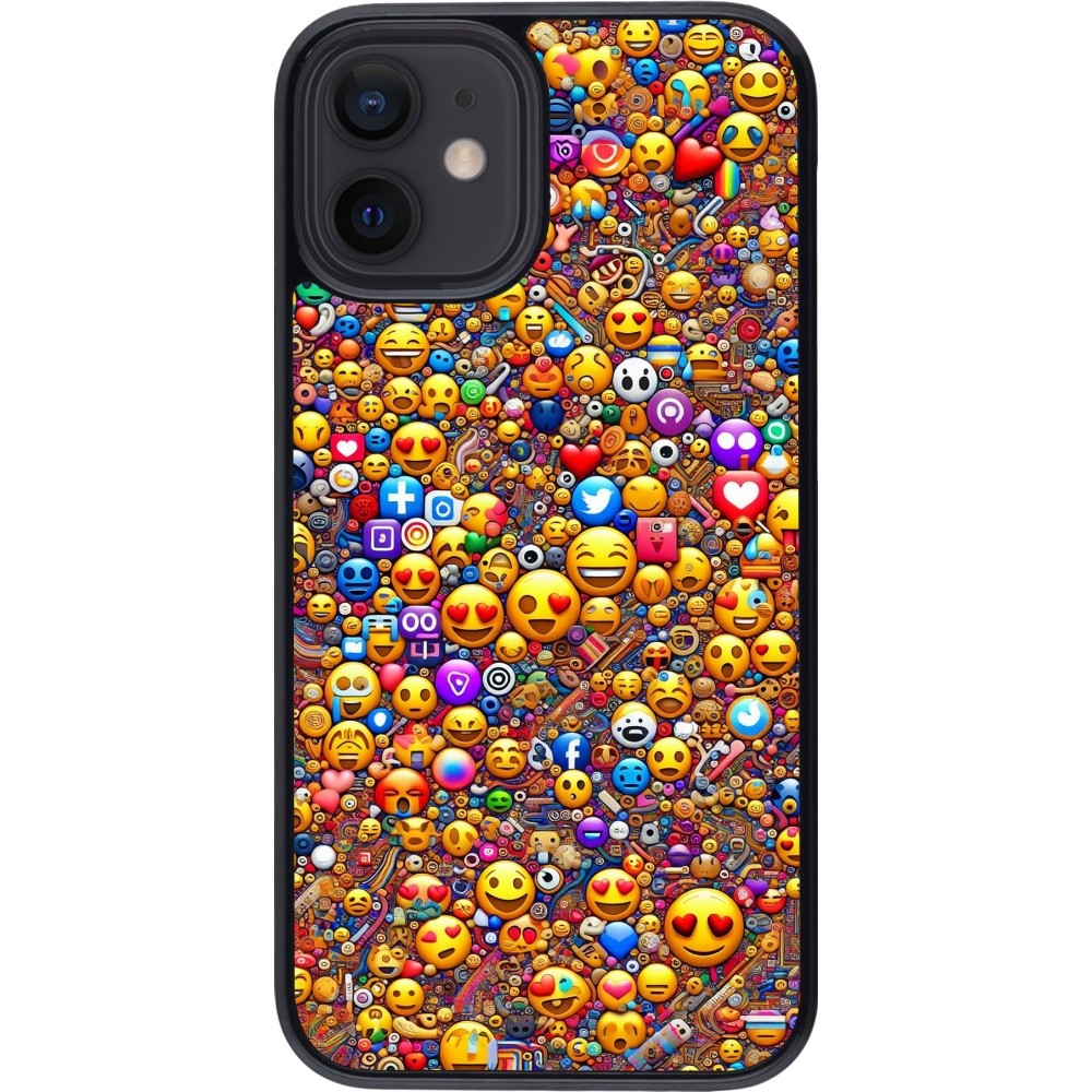 Coque iPhone 12 mini - Emoji mixed