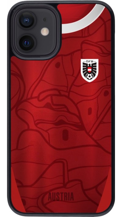 Coque iPhone 12 mini - Maillot de football Autriche personnalisable