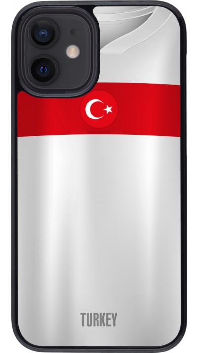 Coque iPhone 12 mini - Maillot de football Turquie personnalisable