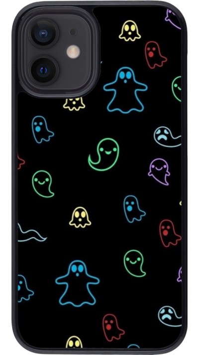 Coque iPhone 12 mini - Halloween 2024 colorful ghosts