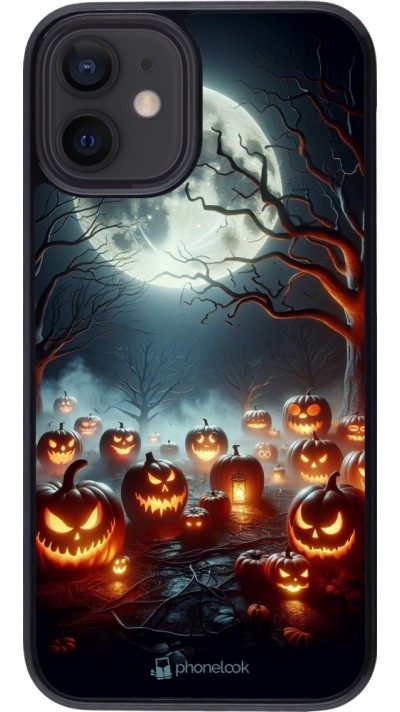 Coque iPhone 12 mini - Halloween 2024 Many Pumpkins