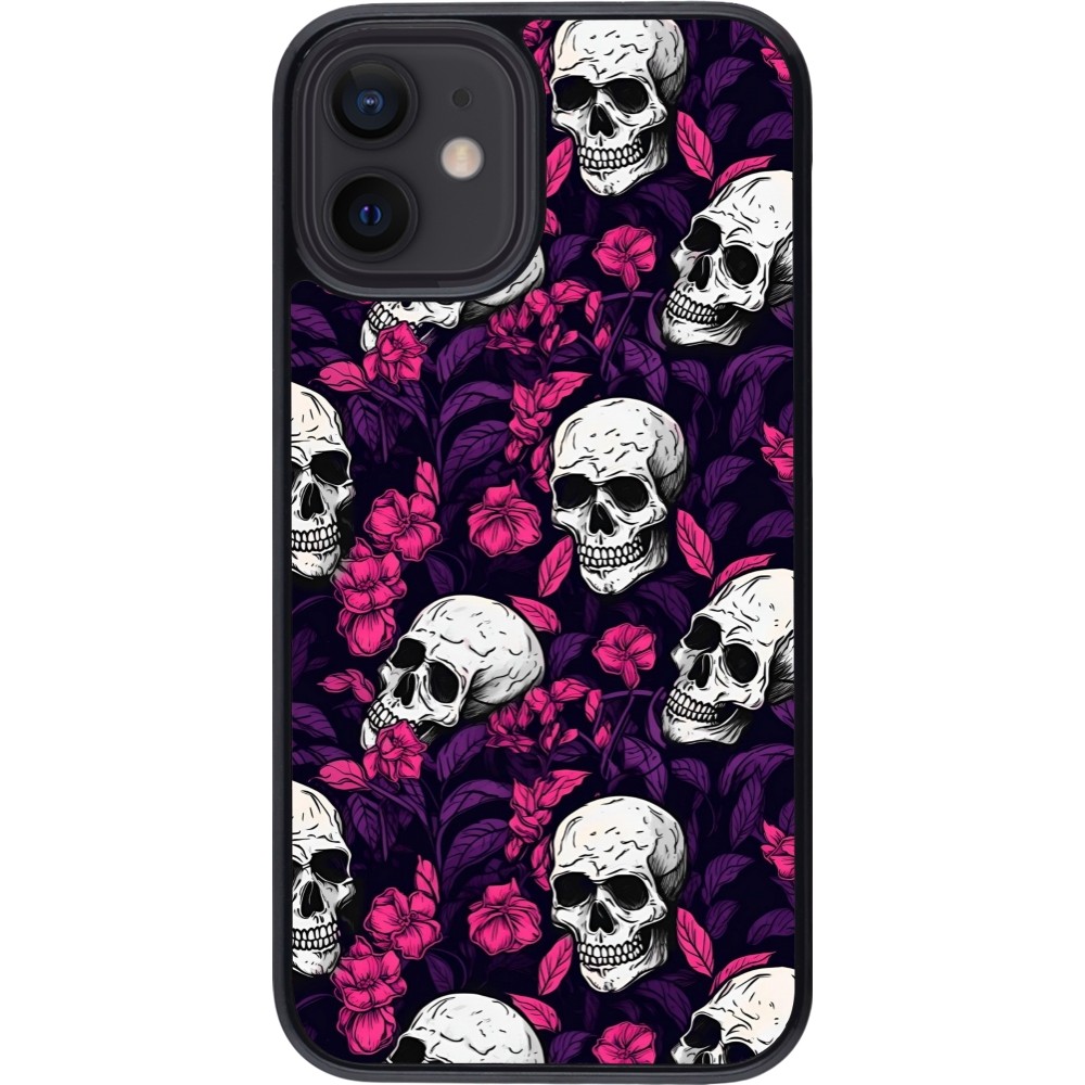 Coque iPhone 12 mini - Halloween 2024 romantic skulls