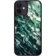 Coque iPhone 12 mini - Marbre vert majestueux