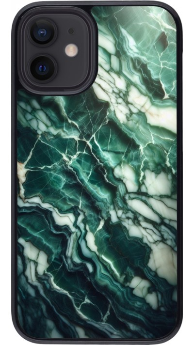 Coque iPhone 12 mini - Marbre vert majestueux