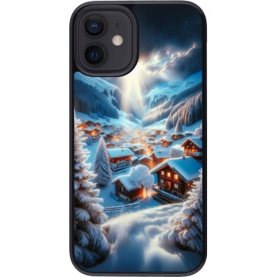 Coque iPhone 12 mini - Mont Neige Lumière