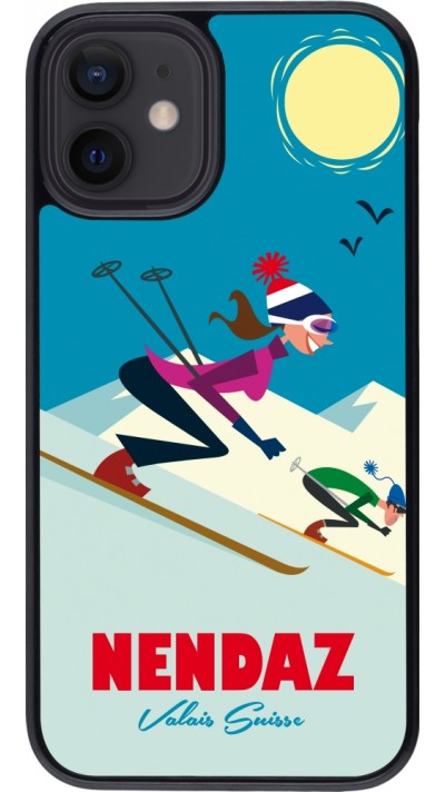 Coque iPhone 12 mini - Nendaz Ski Downhill